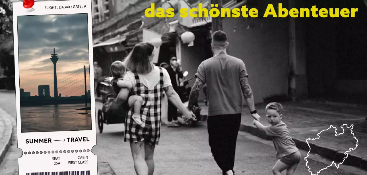 Familie erkundet Naturpfad in NRW – ideales Ausflugsziel 2025 für Kinder und Eltern